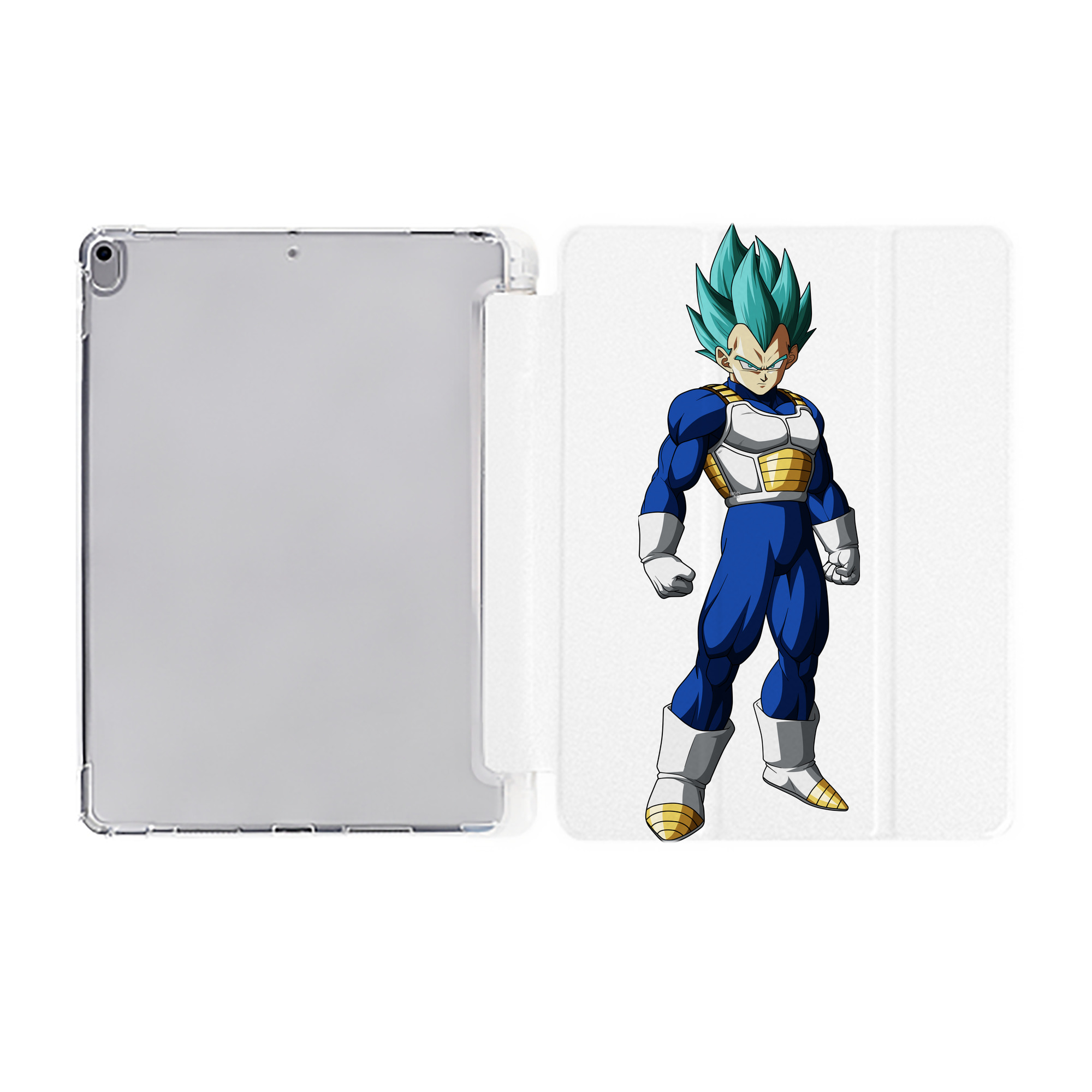 （画像用） ドラゴンボール ベジータ四世（Bejīta Yonsei）DRAGON BALL Vegeta IV IPad ケース ペン収納付き 三つ折りスタンド PUレザー×シリコン 対応機種9.5/10.5/10.9インチ